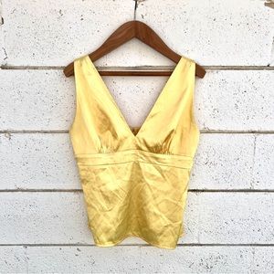 ‼️END OF SUMMER SALE ‼️Y2K satin yellow tank | women's XL
